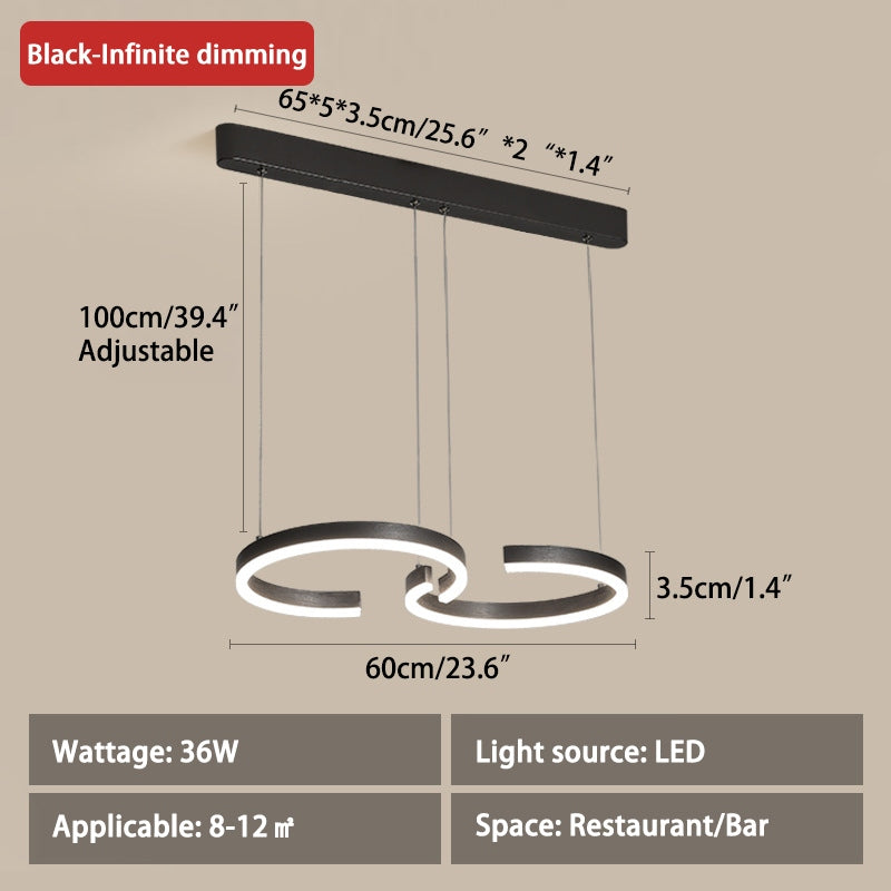 Feyran Nordic Light Luxury Double C Pendant Light