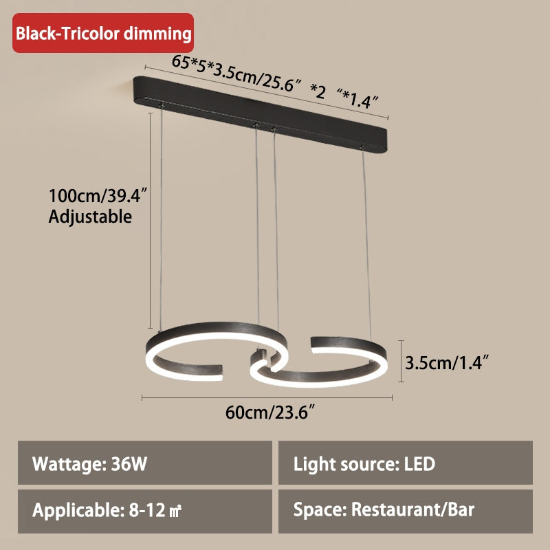 Feyran Nordic Light Luxury Double C Pendant Light