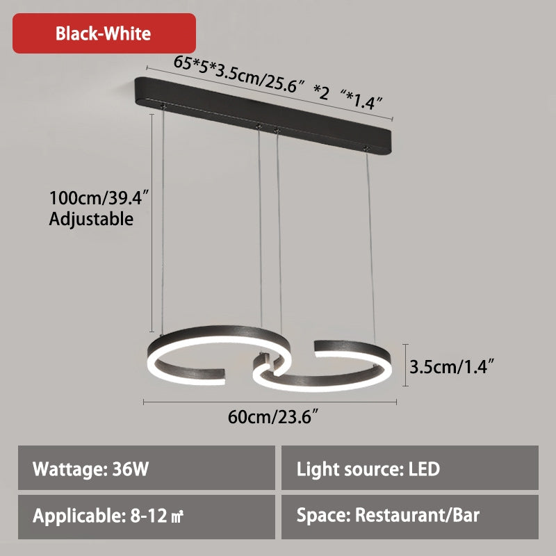 Feyran Nordic Light Luxury Double C Pendant Light