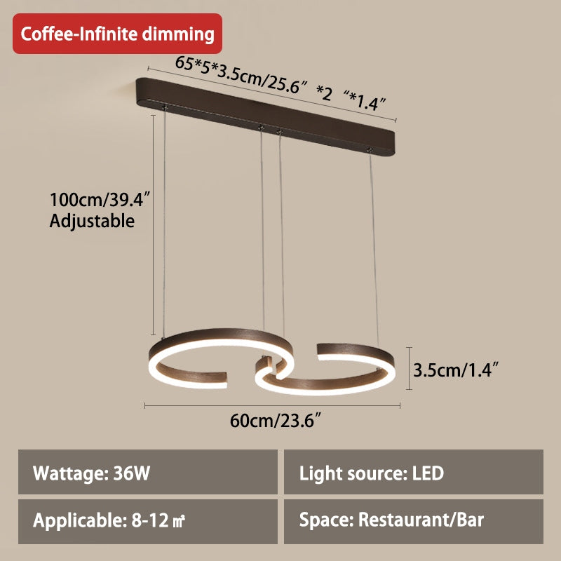 Feyran Nordic Light Luxury Double C Pendant Light