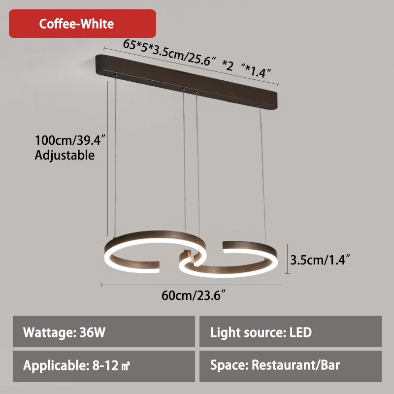 Feyran Nordic Light Luxury Double C Pendant Light