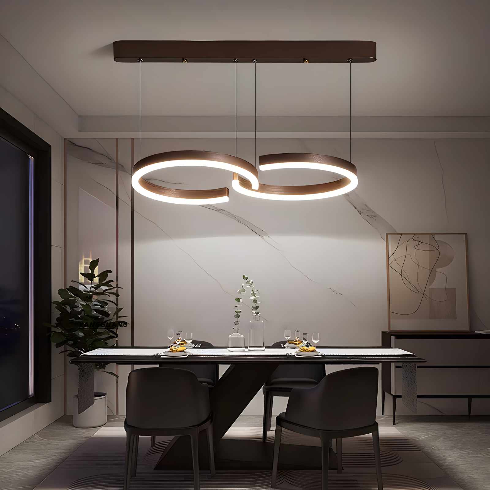 Feyran Nordic Light Luxury Double C Pendant Light