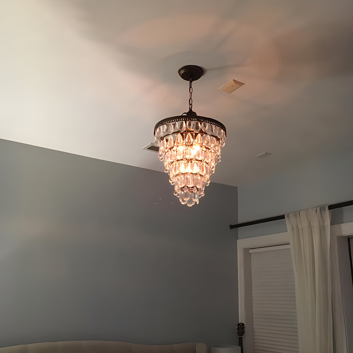 Feyran Droplet Crystal Chandelier for Dining Room