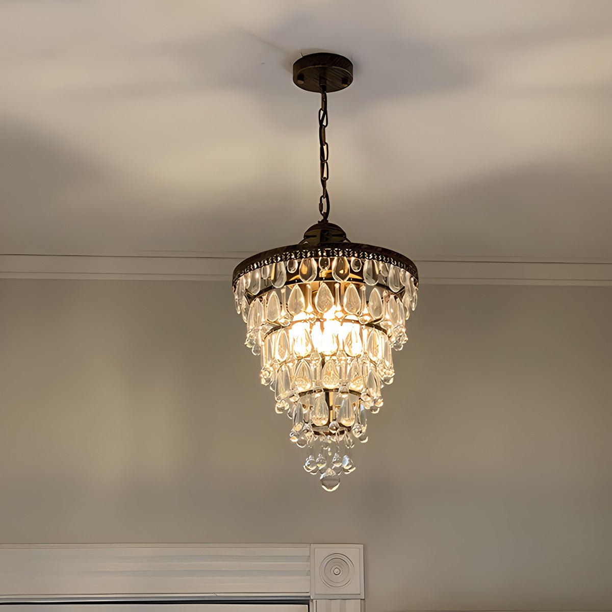 Feyran Droplet Crystal Chandelier for Dining Room