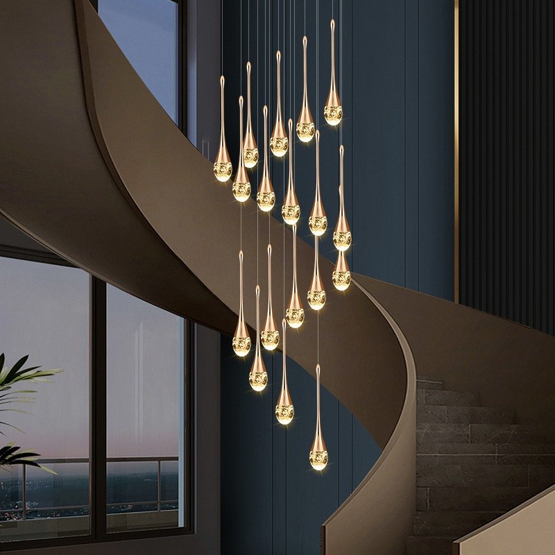 Feyran Luxury Water Drop Pendant Chandelier for Living Room