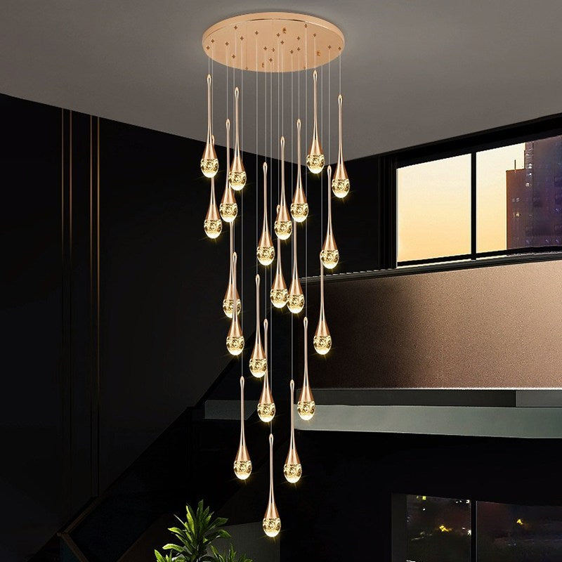 Feyran Luxury Water Drop Pendant Chandelier for Living Room