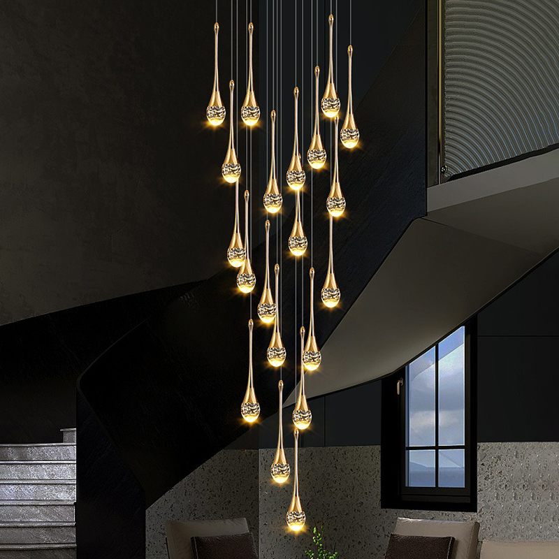 Feyran Luxury Water Drop Pendant Chandelier for Living Room