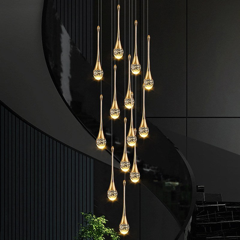 Feyran Luxury Water Drop Pendant Chandelier for Living Room
