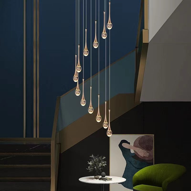 Feyran Luxury Water Drop Pendant Chandelier for Living Room
