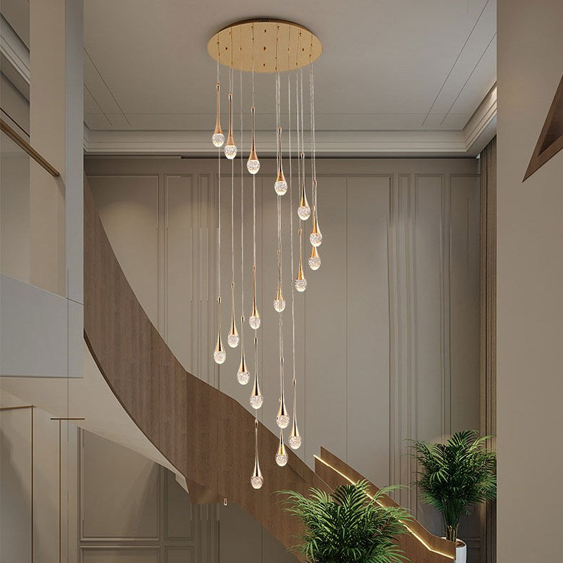 Feyran Luxury Water Drop Pendant Chandelier for Living Room