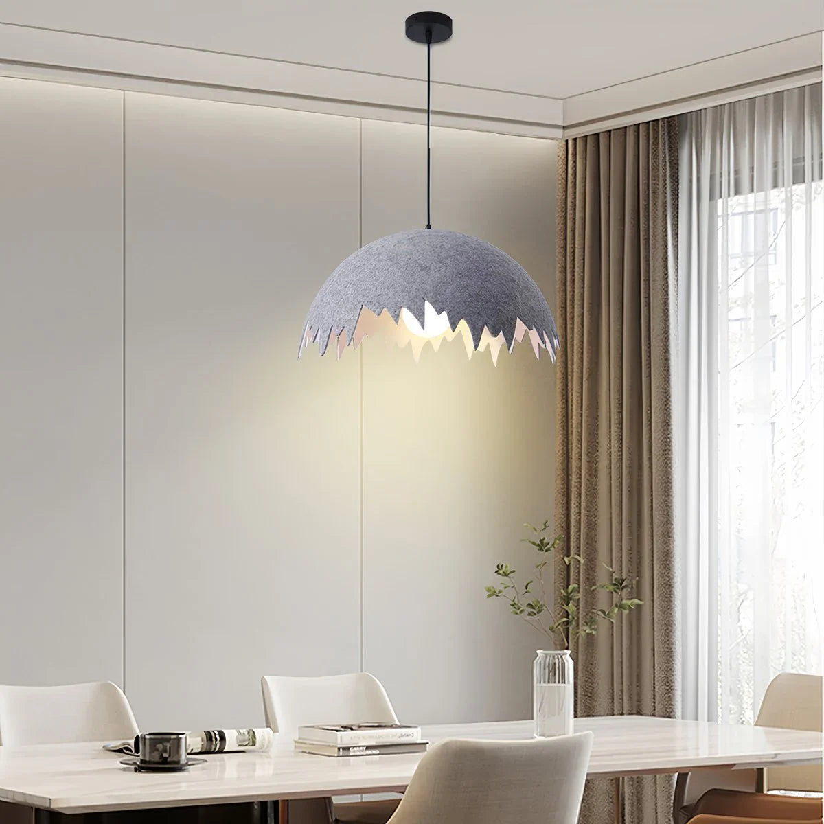 Feyran Eggshell Acoustic Pendent Light for Office