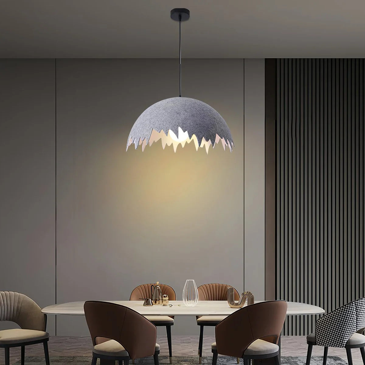 Feyran Eggshell Acoustic Pendent Light for Office