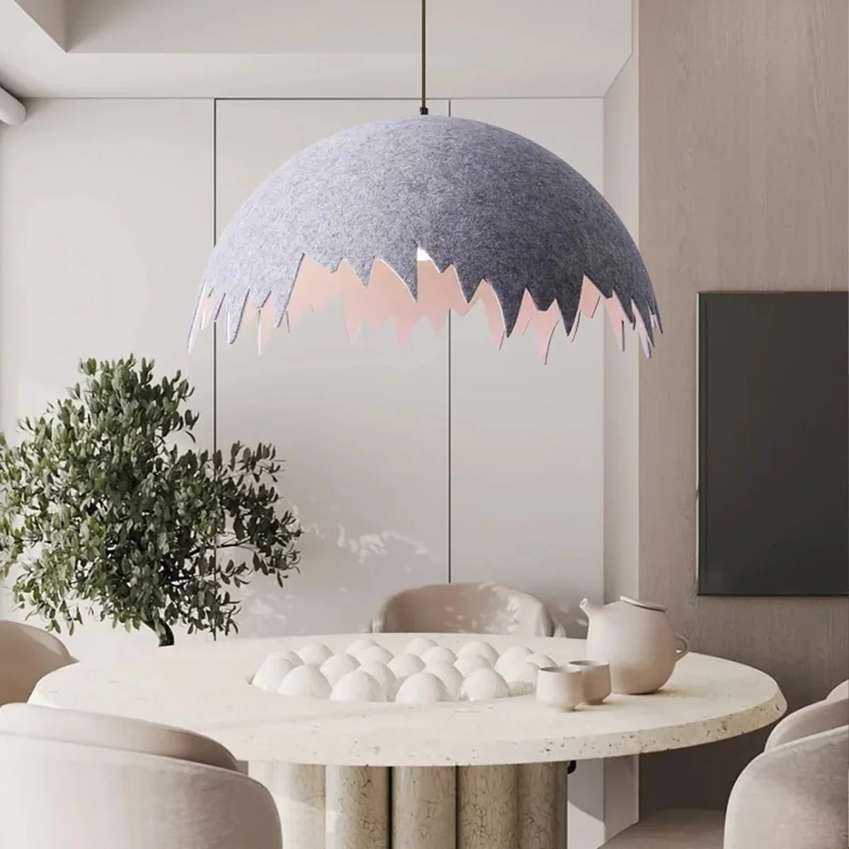 Feyran Eggshell Acoustic Pendent Light for Office