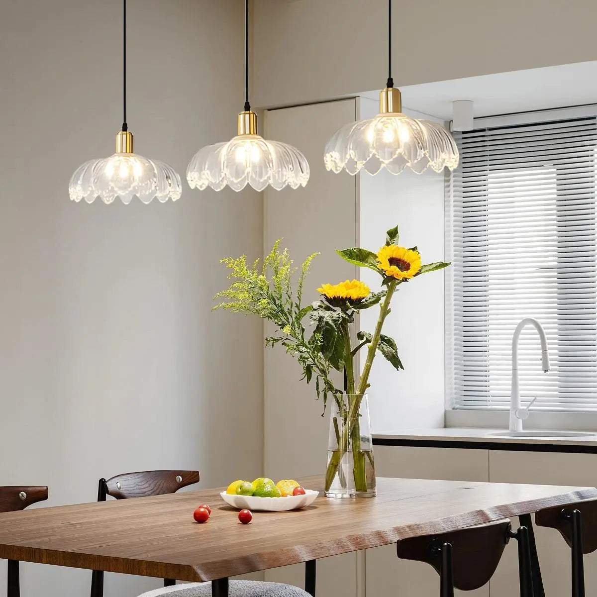 Feyran European Style Copper Glass Ceiling Lamp-H