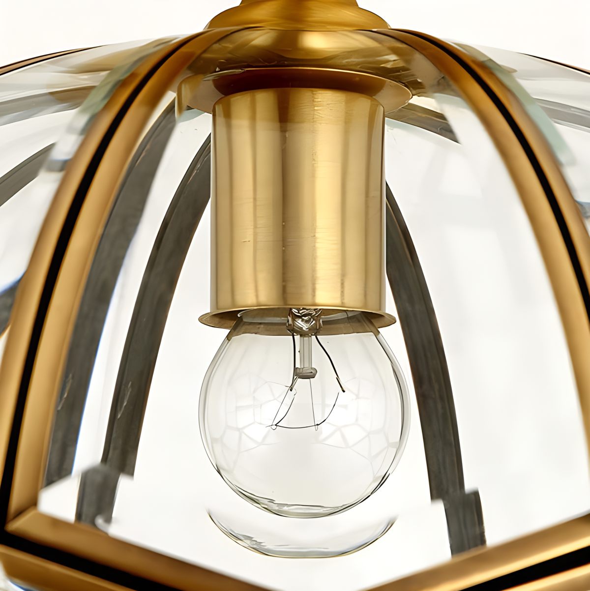 Feyran European Style Copper Glass Ceiling Lamp-C