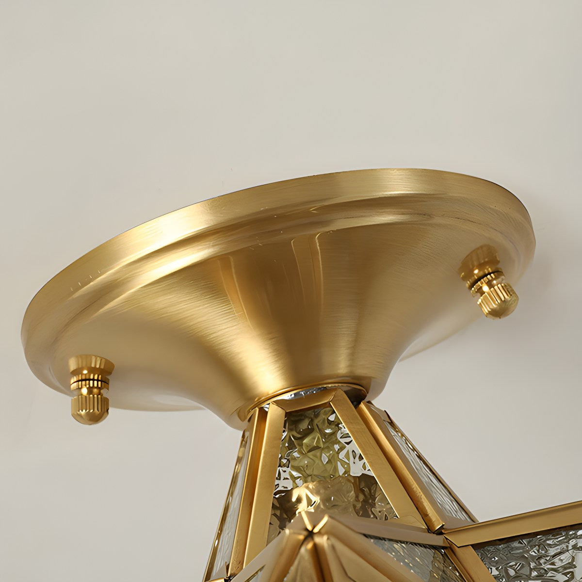 Feyran European Style Copper Glass Ceiling Lamp-A