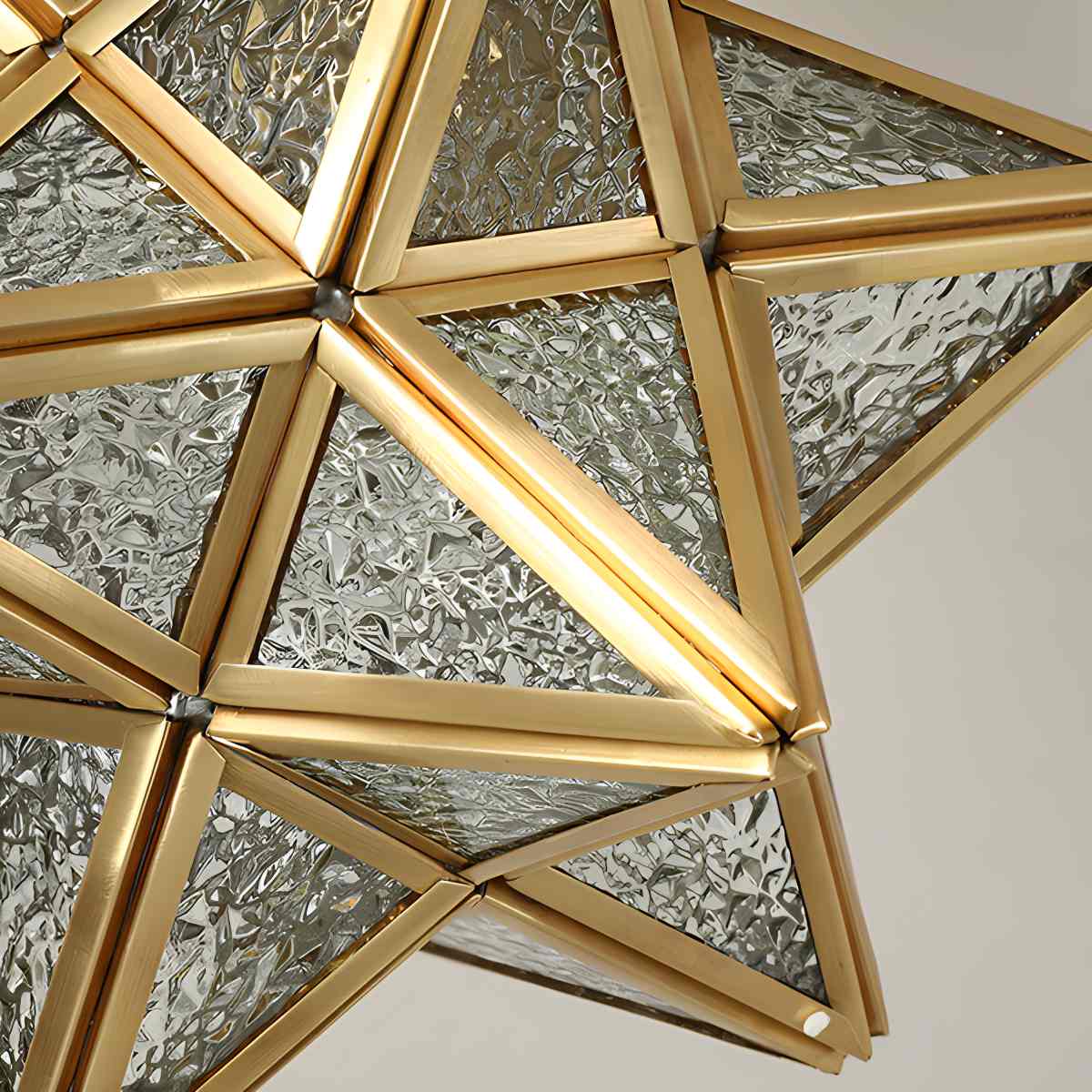 Feyran European Style Copper Glass Ceiling Lamp-A