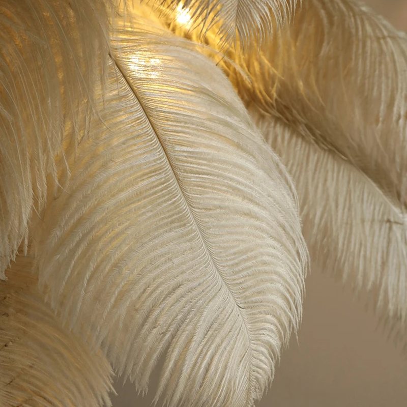 Feyran Feather Palm Tree Floor Lamp for Living Room