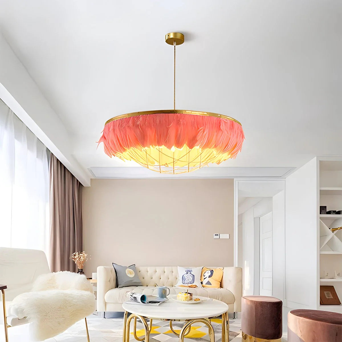 Feyran Feather Bird’s Nest Lamp for Bedroom Living Room