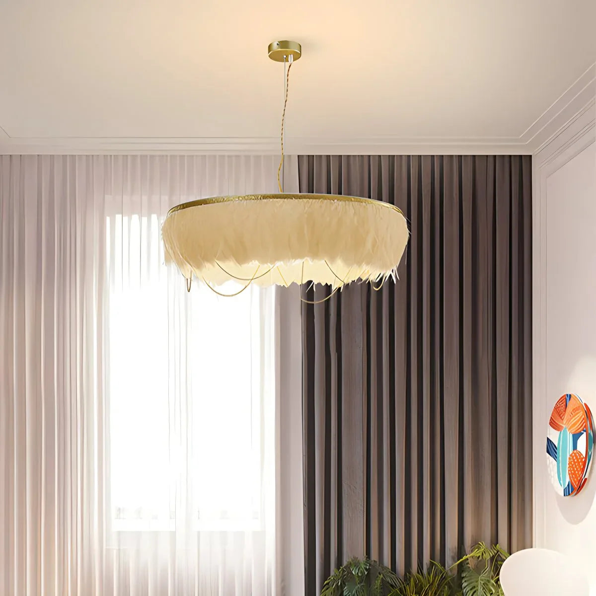 Feyran Feather Bird’s Nest Lamp for Bedroom Living Room