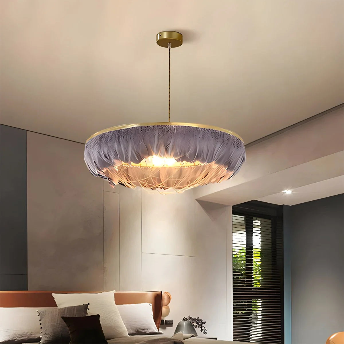Feyran Feather Bird’s Nest Lamp for Bedroom Living Room