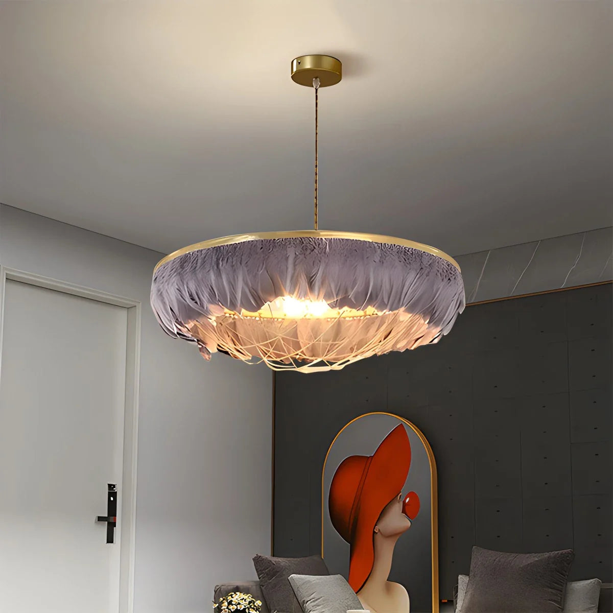 Feyran Feather Bird’s Nest Lamp for Bedroom Living Room