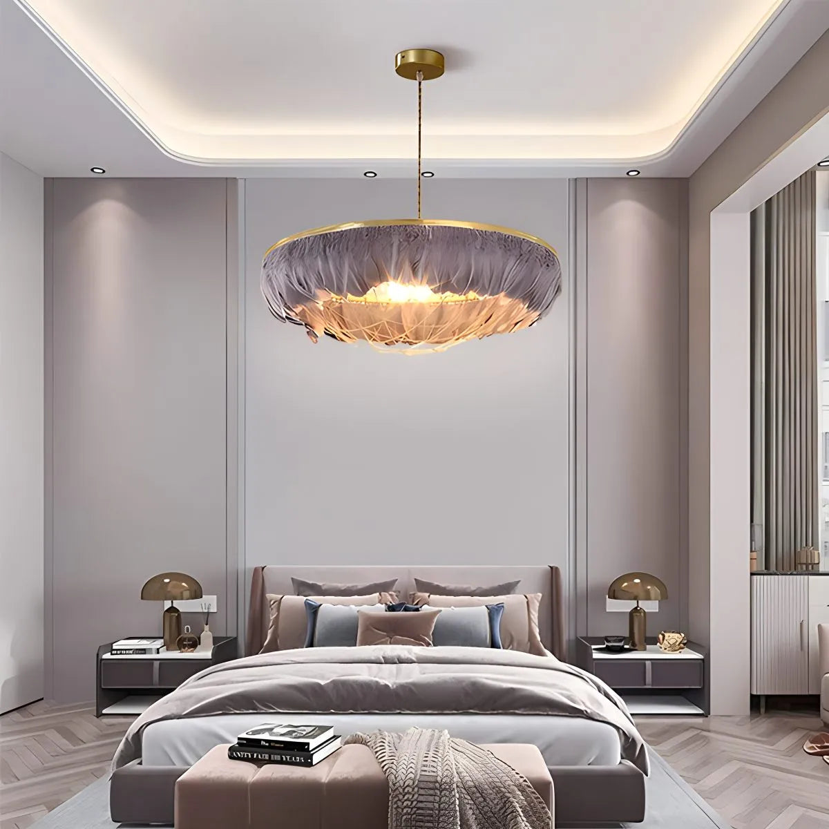 Feyran Feather Bird’s Nest Lamp for Bedroom Living Room
