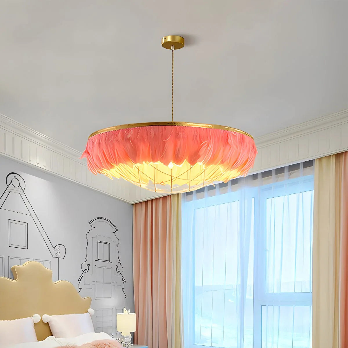 Feyran Feather Bird’s Nest Lamp for Bedroom Living Room