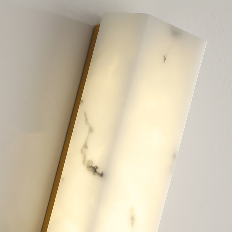 Feyran Chinese Style Alabaster Wall Lamp for Bedroom