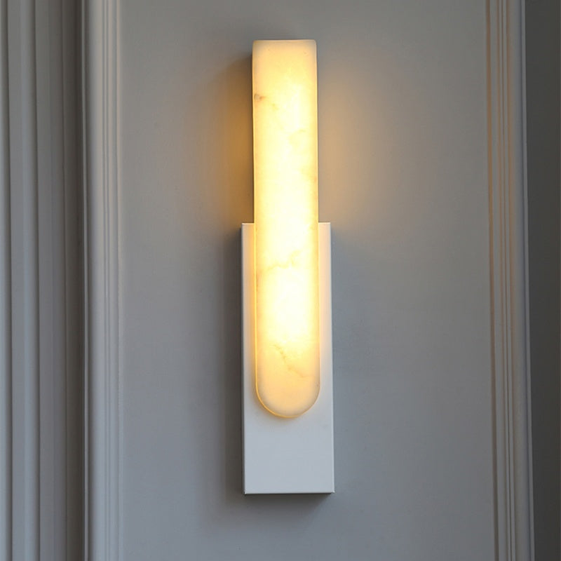 Feyran Chinese Style Alabaster Wall Lamp for Bedroom