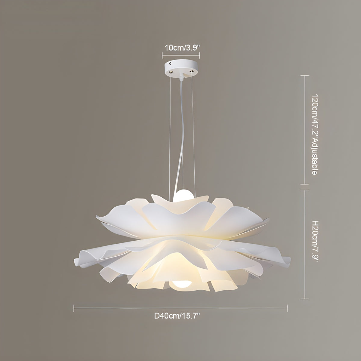 Feyran White Flower Pendant Light for Living Room