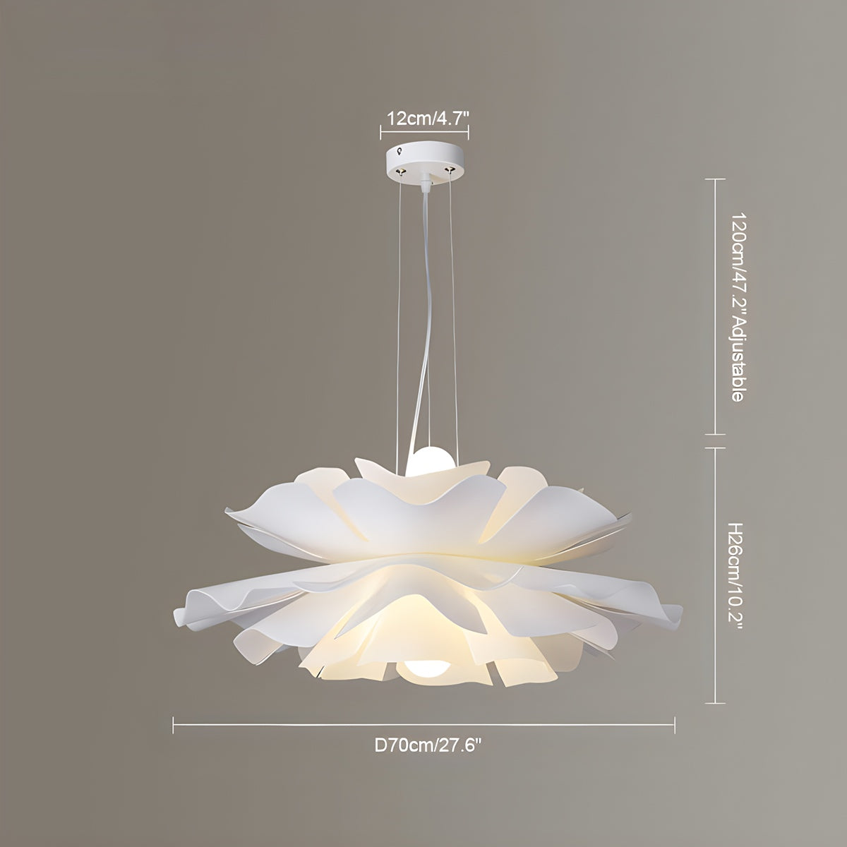 Feyran White Flower Pendant Light for Living Room