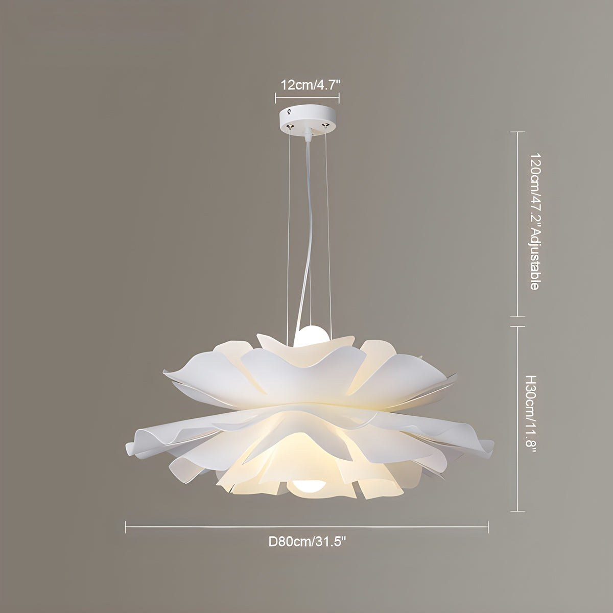 Feyran White Flower Pendant Light for Living Room