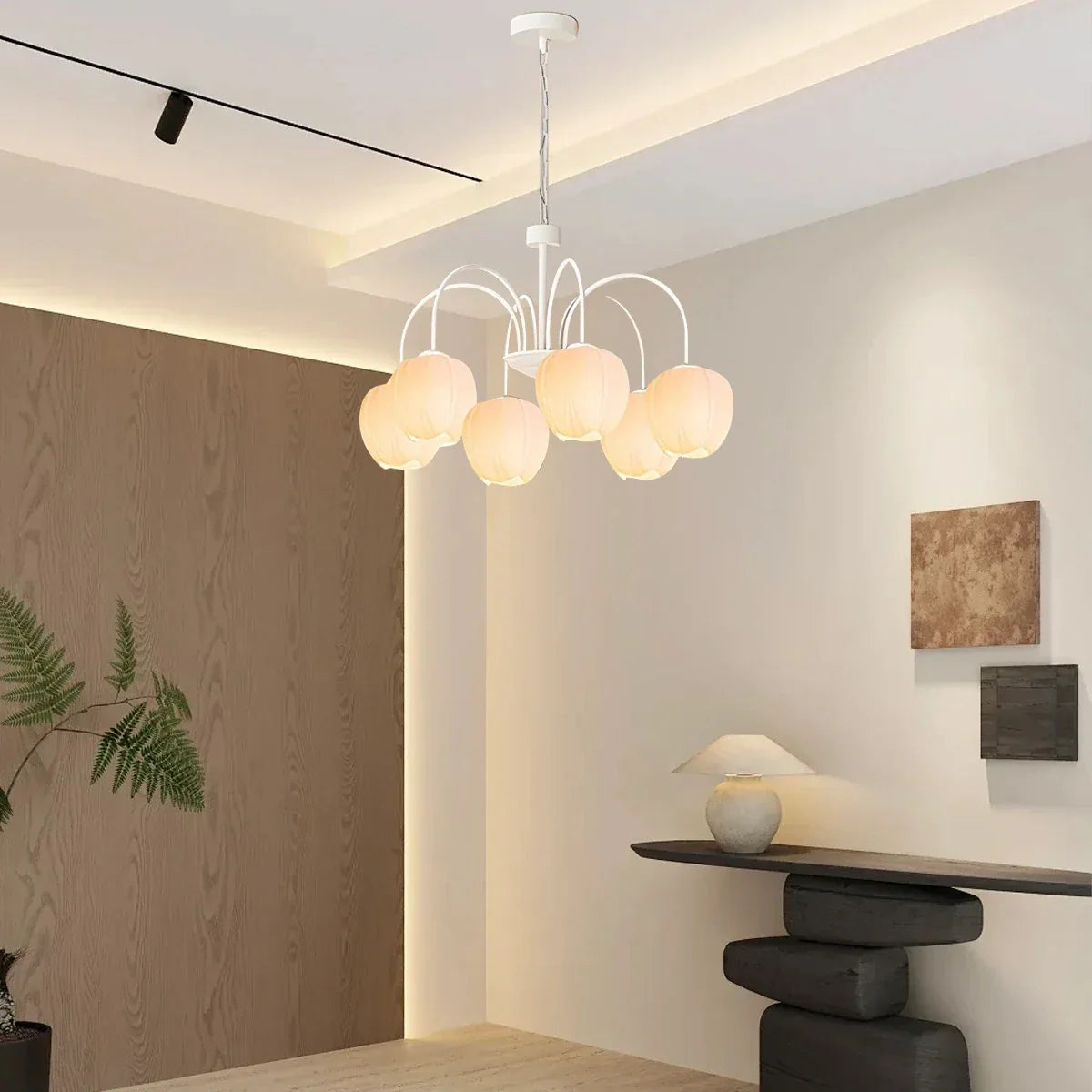 Feyran French Romance Tulip Matcha Chandelier