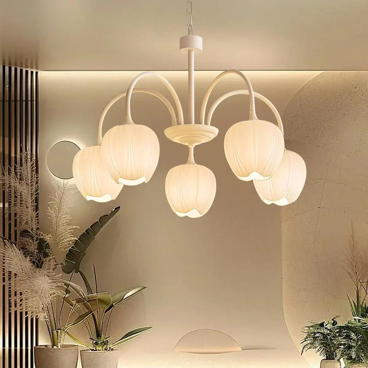 Feyran French Romance Tulip Matcha Chandelier