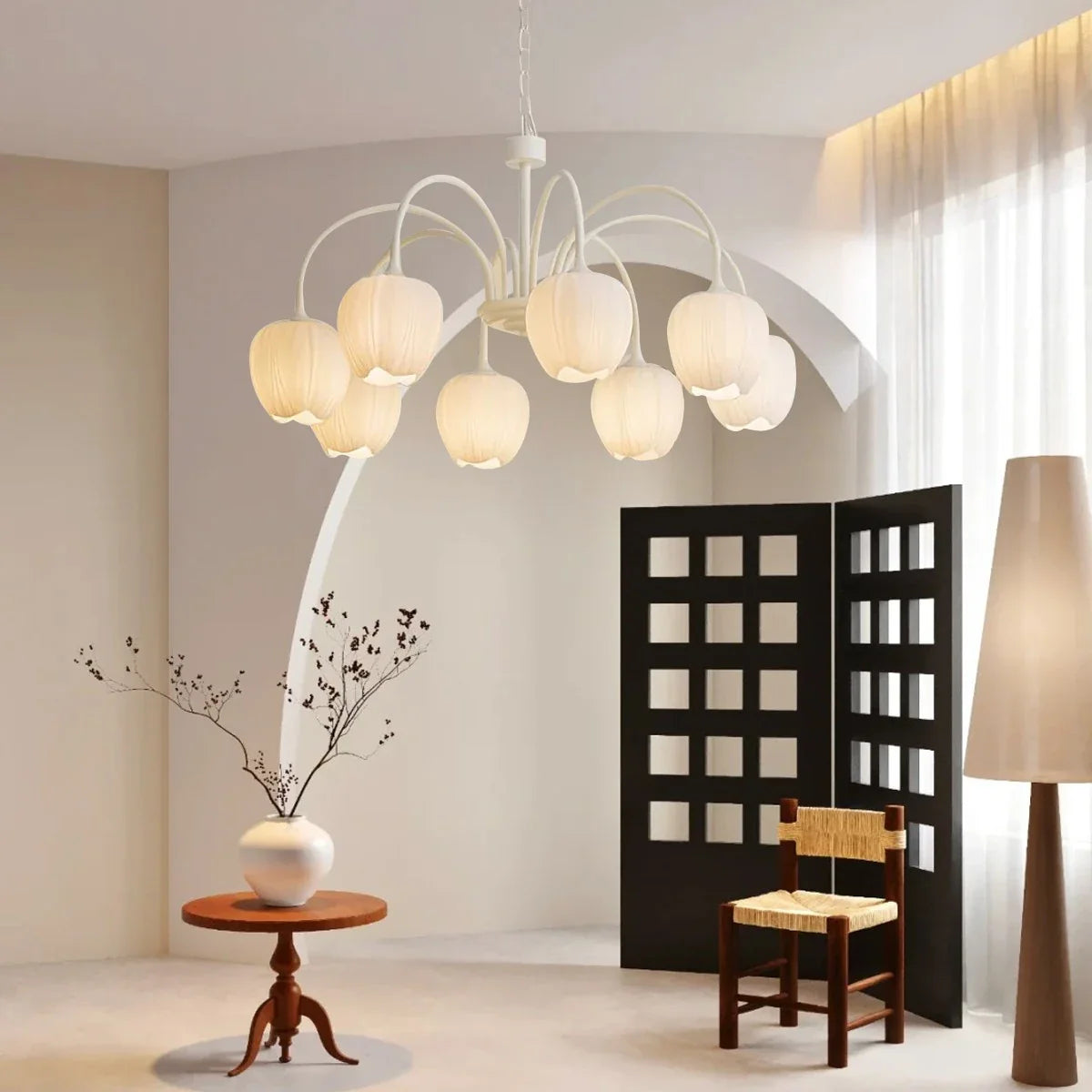 Feyran French Romance Tulip Matcha Chandelier