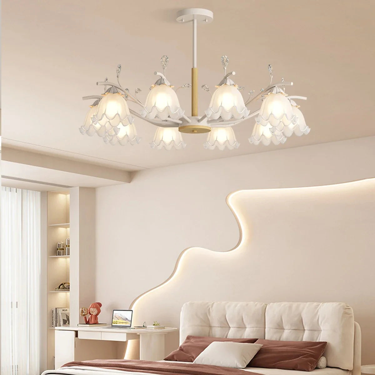 Feyran Creative Lily of the Valley Flower Chandelier