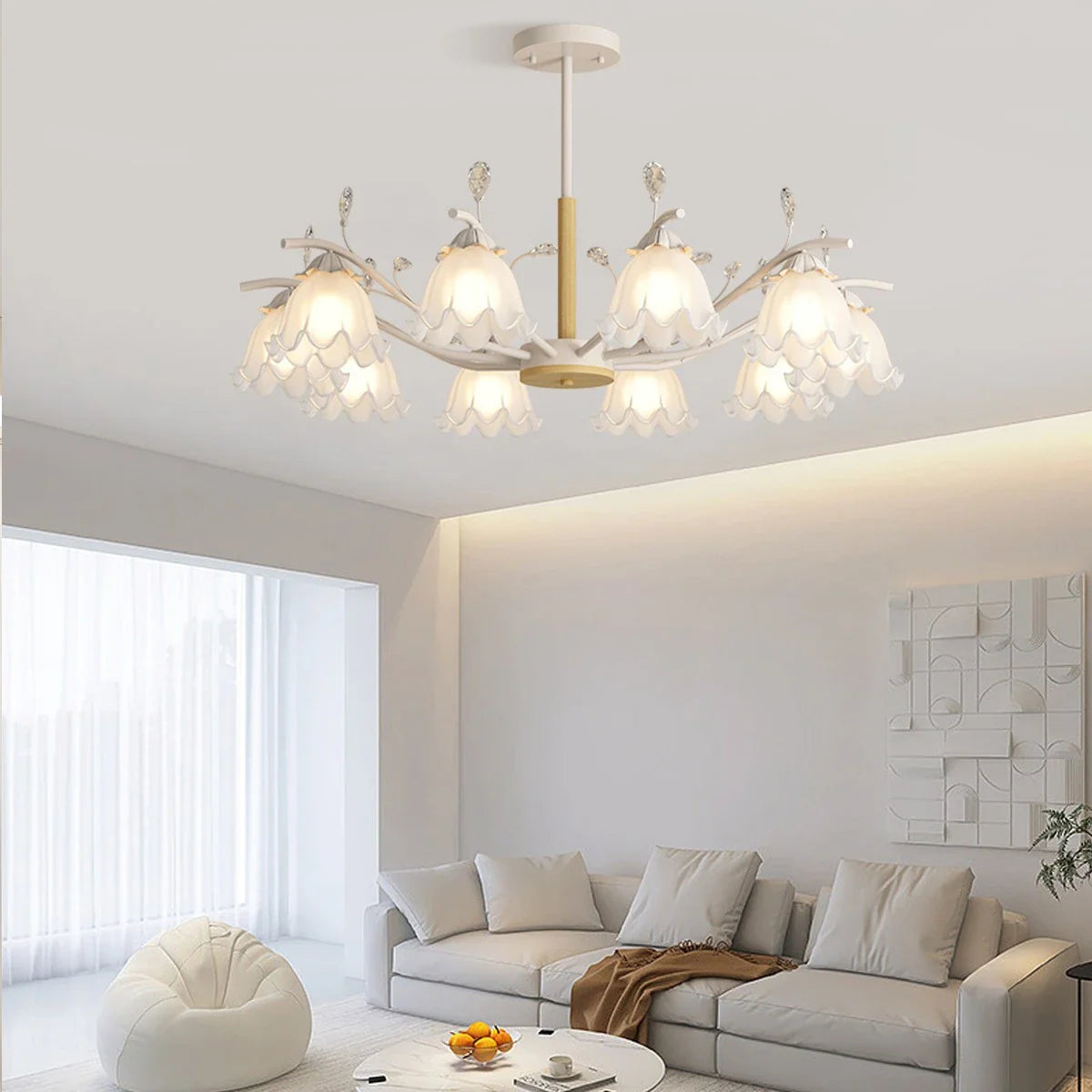 Feyran Creative Lily of the Valley Flower Chandelier