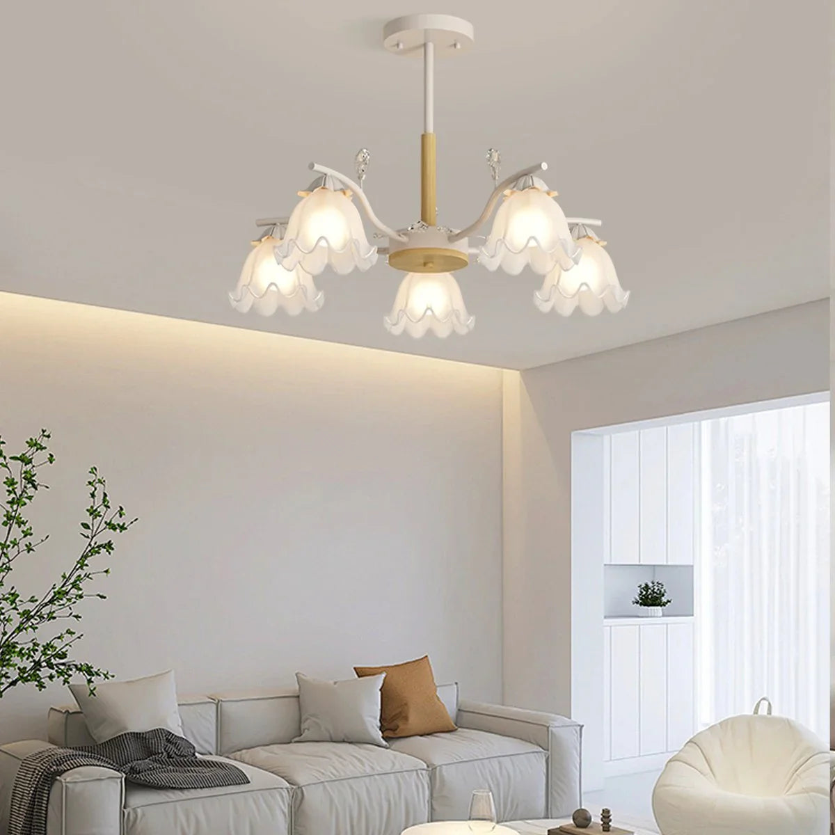 Feyran Creative Lily of the Valley Flower Chandelier