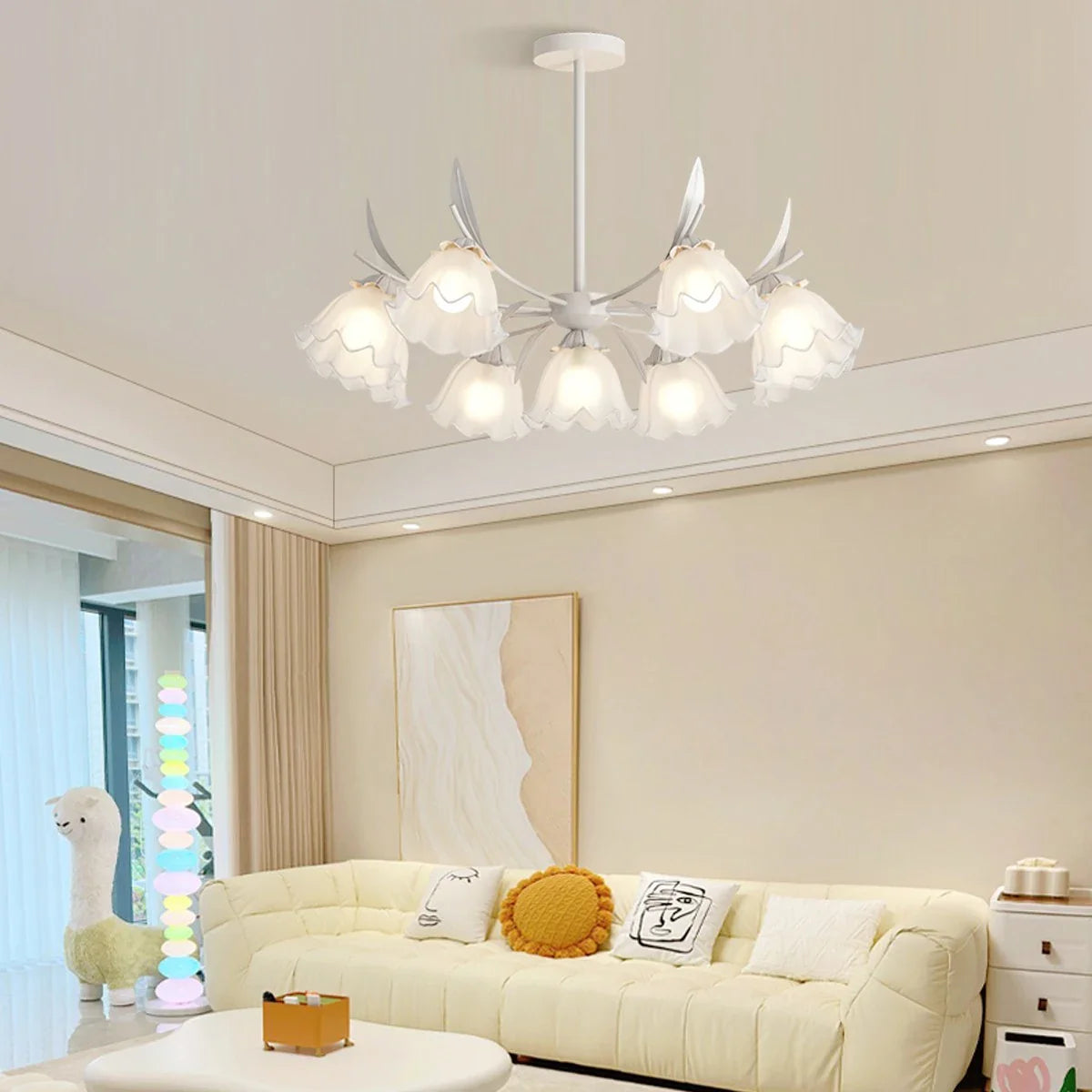 Feyran French Vintage Lily of the Valley Flower Chandelier