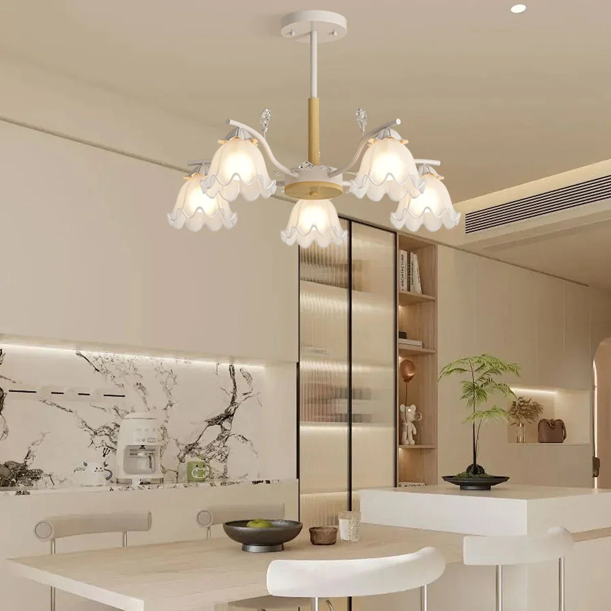 Feyran Creative Lily of the Valley Flower Chandelier
