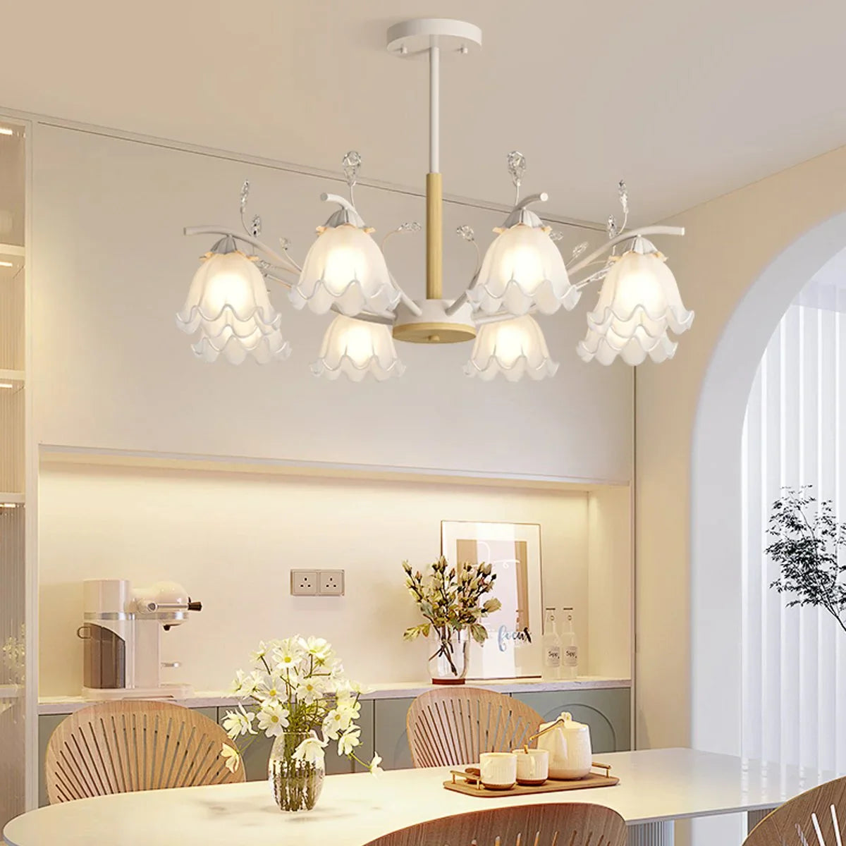 Feyran Creative Lily of the Valley Flower Chandelier
