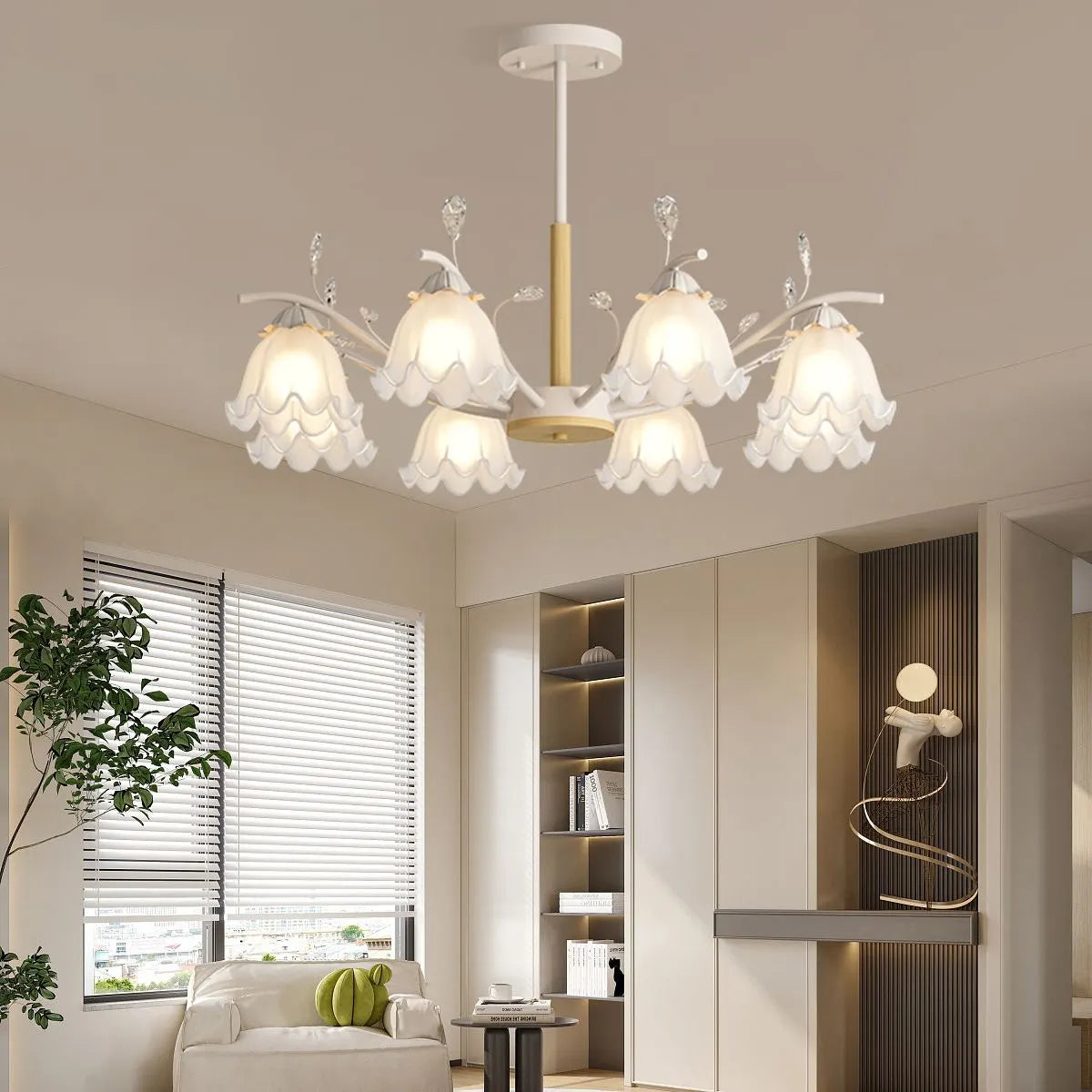 Feyran Creative Lily of the Valley Flower Chandelier