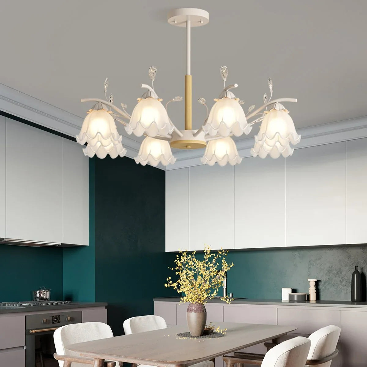 Feyran Creative Lily of the Valley Flower Chandelier
