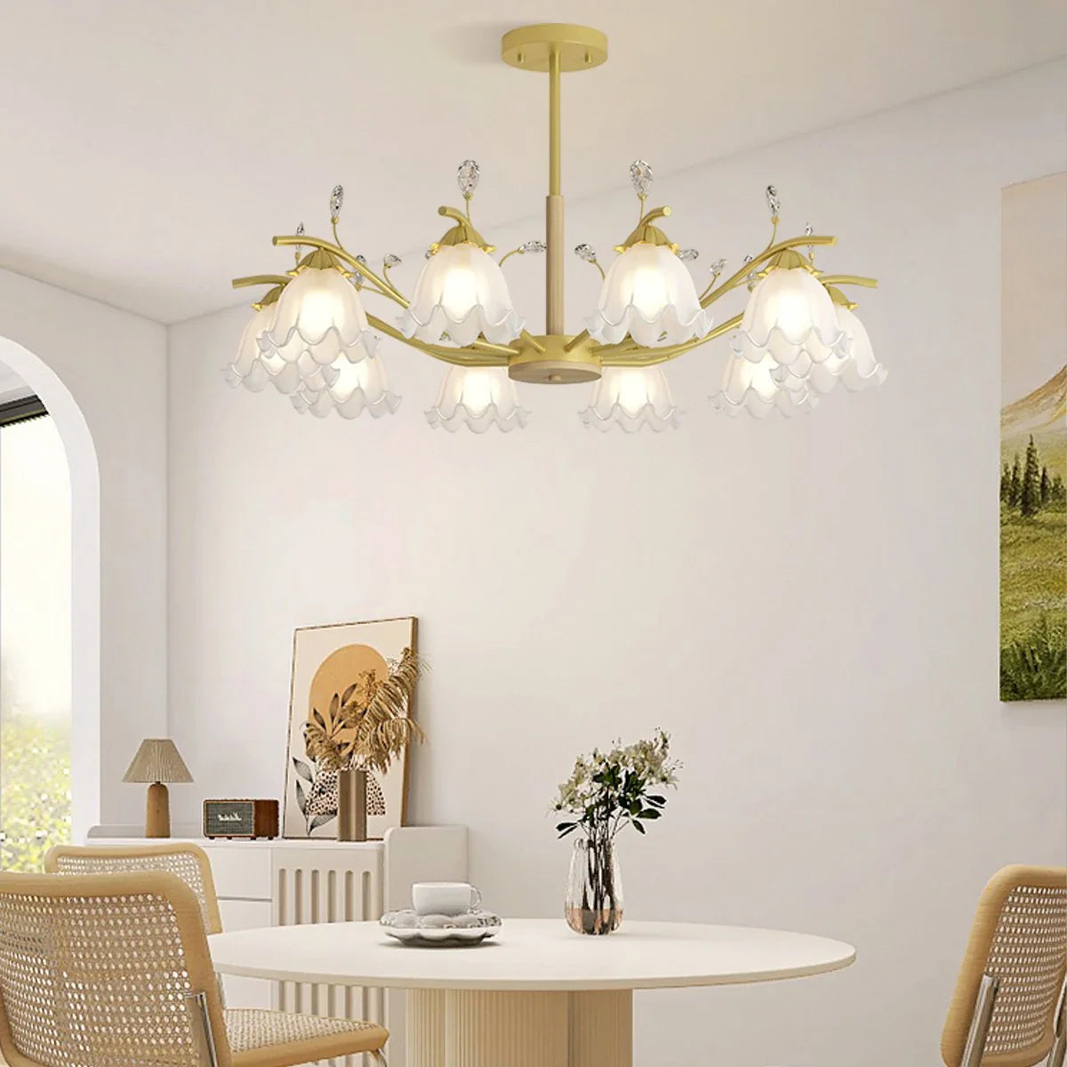 Feyran Creative Lily of the Valley Flower Chandelier