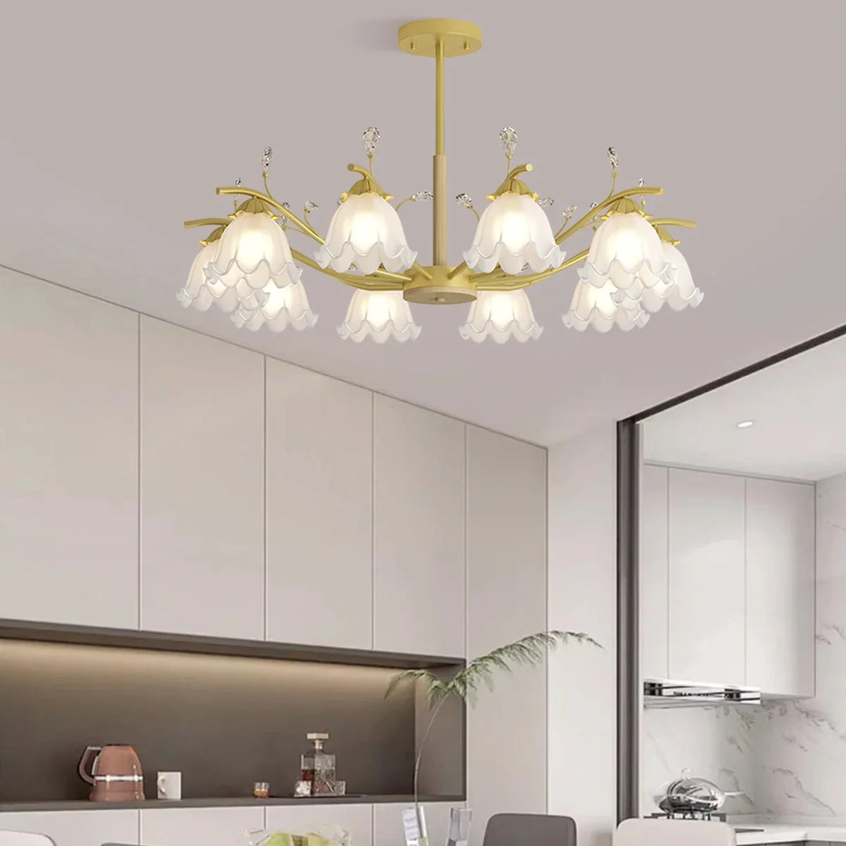 Feyran Creative Lily of the Valley Flower Chandelier