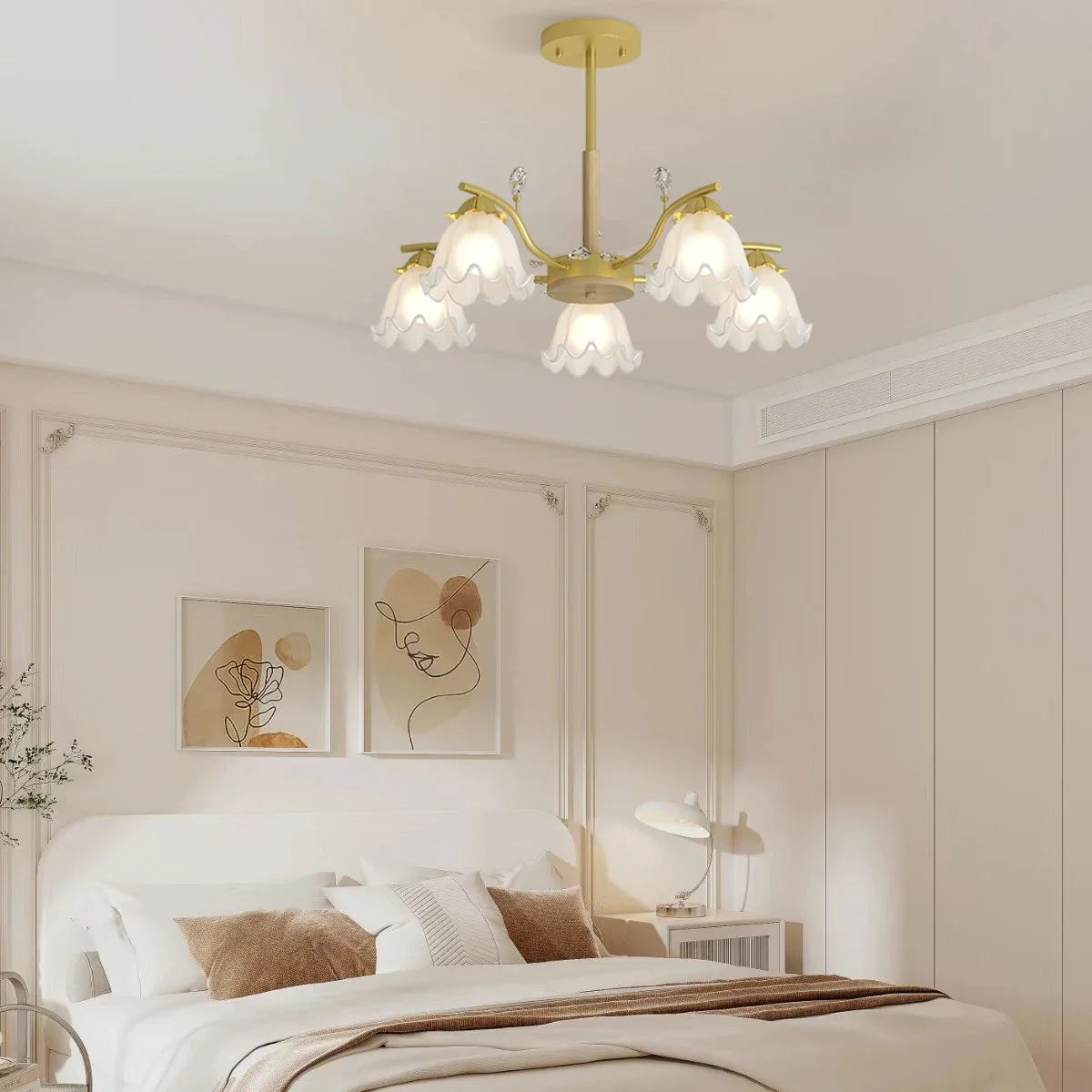 Feyran Creative Lily of the Valley Flower Chandelier