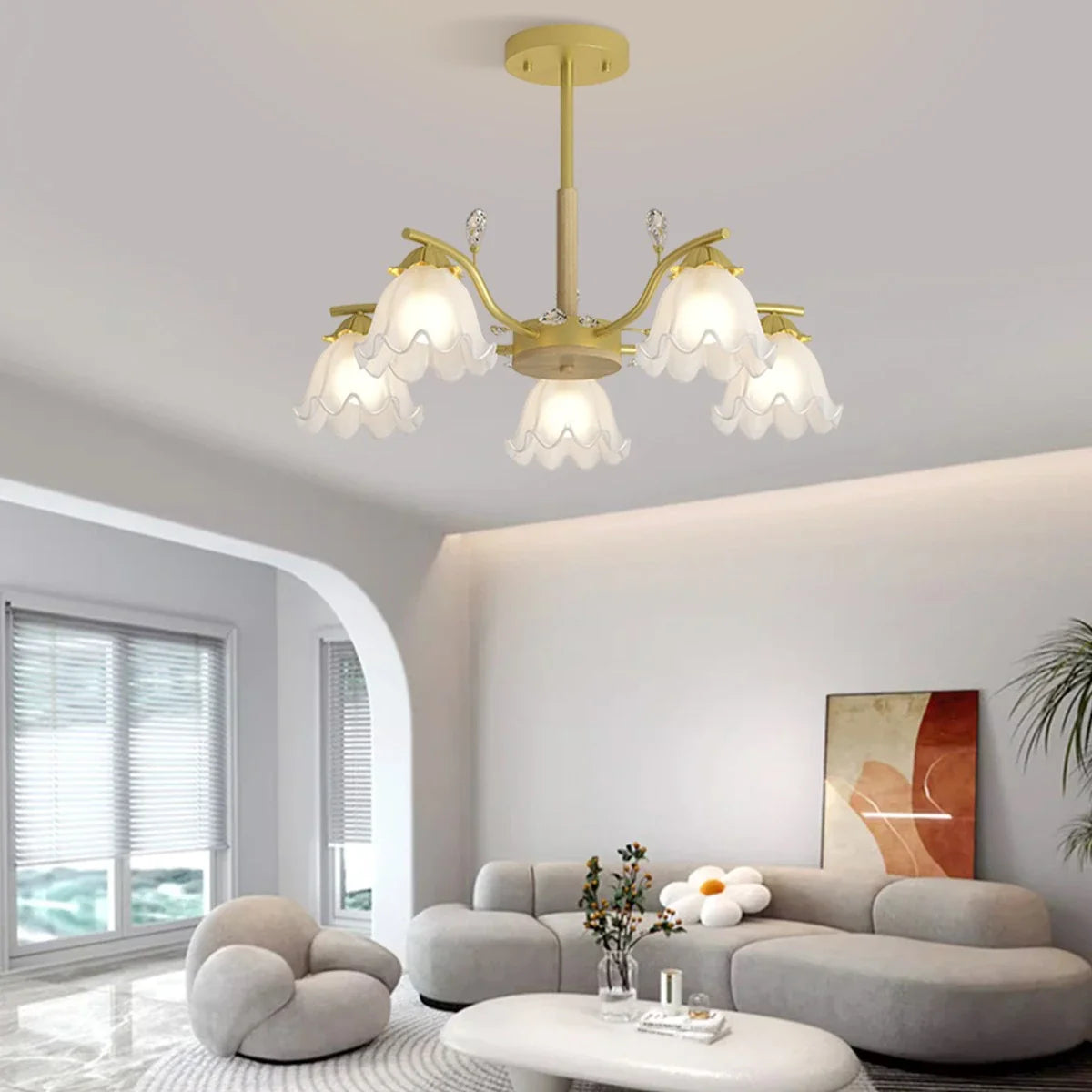 Feyran Creative Lily of the Valley Flower Chandelier