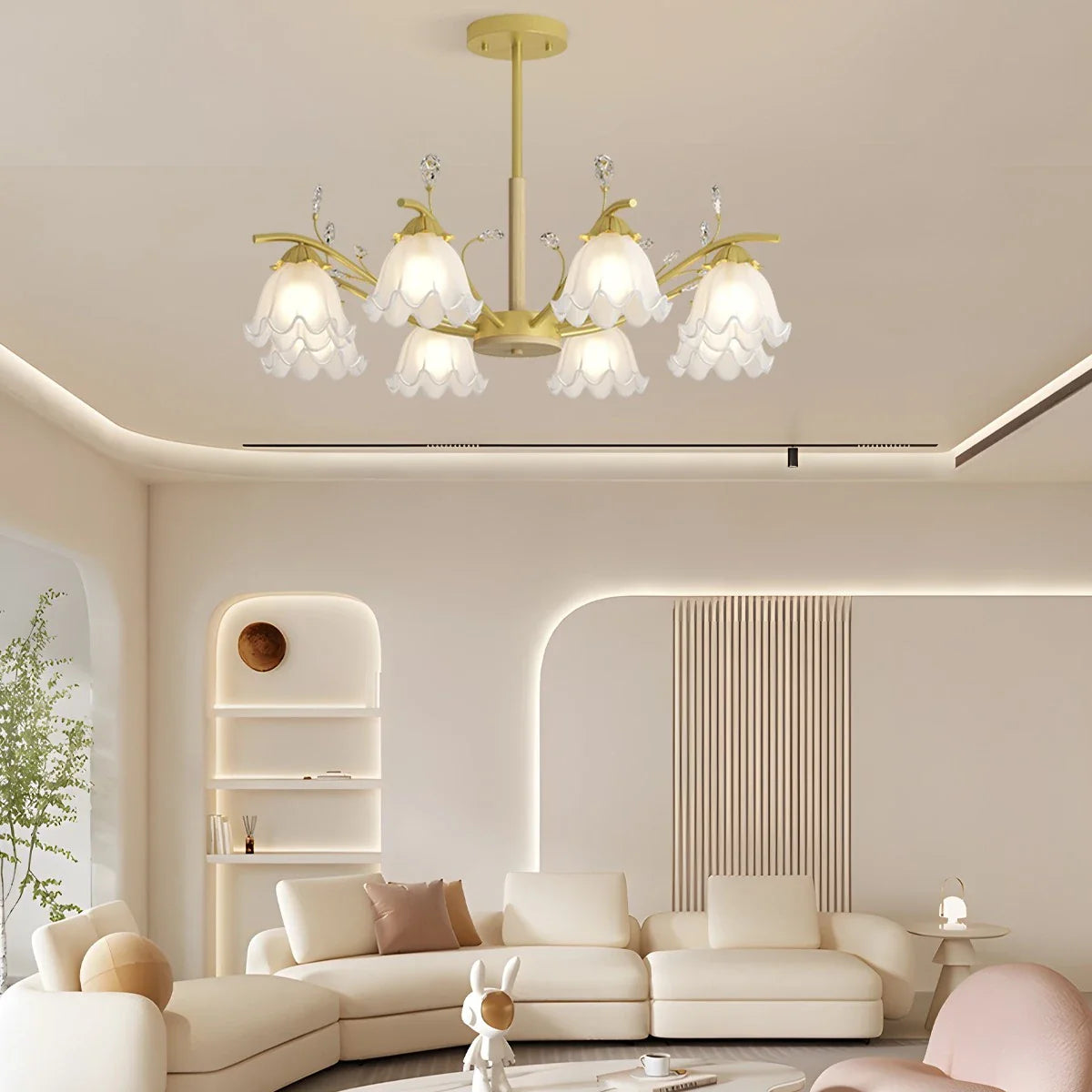Feyran Creative Lily of the Valley Flower Chandelier