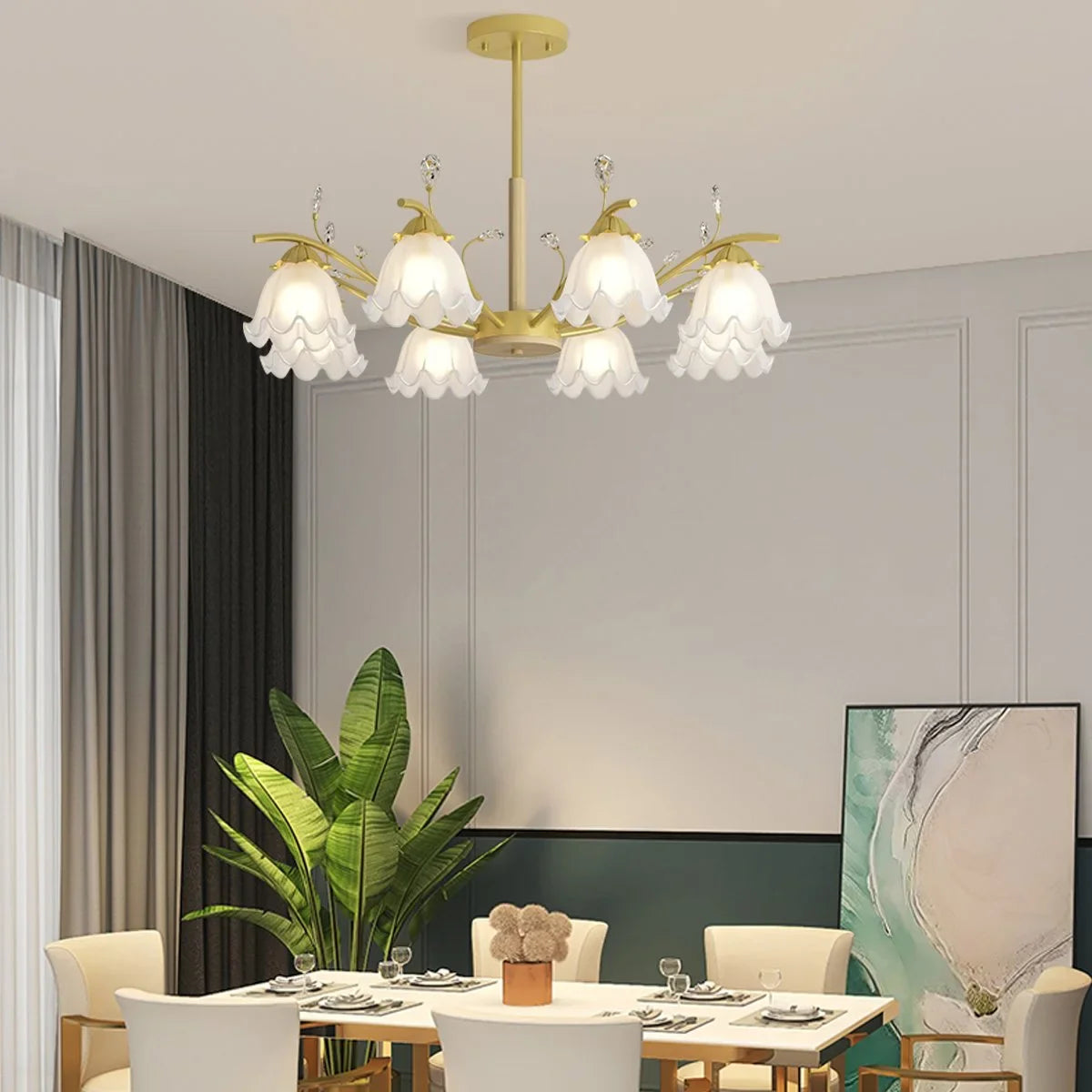 Feyran Creative Lily of the Valley Flower Chandelier